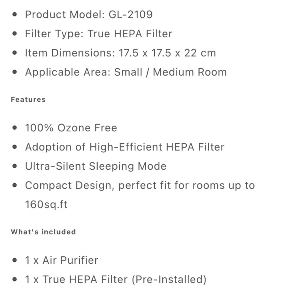 COPY - RIGOGLIOSO GL2109 air purifiers use multiple purifying technologies
